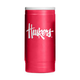 Nebraska Flipside Powder Coat Slim Can Coolie - Logo Brands - Flyclothing LLC
