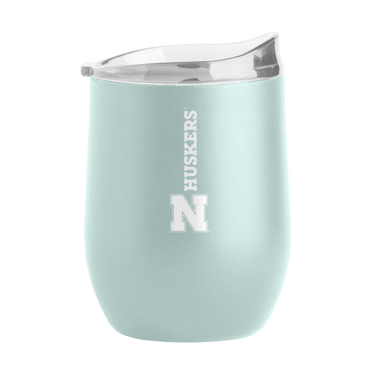Nebraska 16oz Vertical Powder Coat Curved Beverage - Logo Brands - Flyclothing LLC