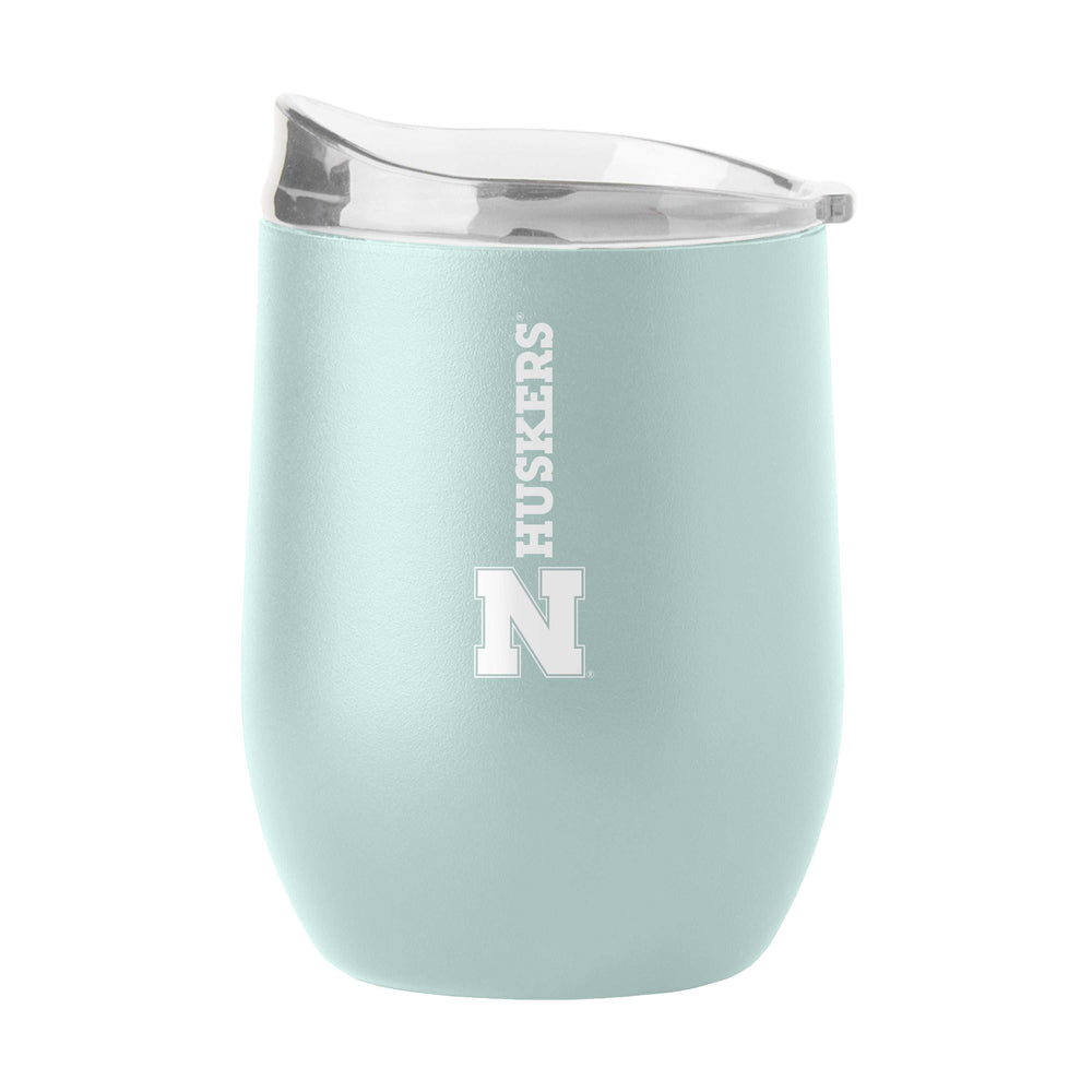 Nebraska 16oz Vertical Powder Coat Curved Beverage - Logo Brands - Flyclothing LLC