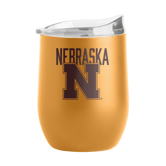 Nebraska 16oz Huddle Powder Coat Curved Beverage - Logo Brands - Flyclothing LLC