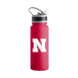 Nebraska 25oz Campus Color Letterman Stainless Single Wall Flip Top Bottle - Logo Brands - Flyclothing LLC