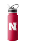 Nebraska 25oz Logo Flip Top Bottle