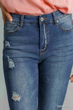 Umgee Distressed Skinny Jeans with Pockets - Trendsi - Flyclothing LLC