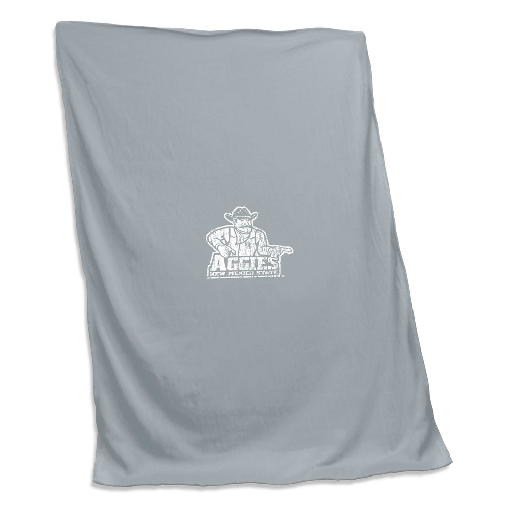 NM State Gray Sweatshirt Blanket (Screened) - Logo Brands - Flyclothing LLC