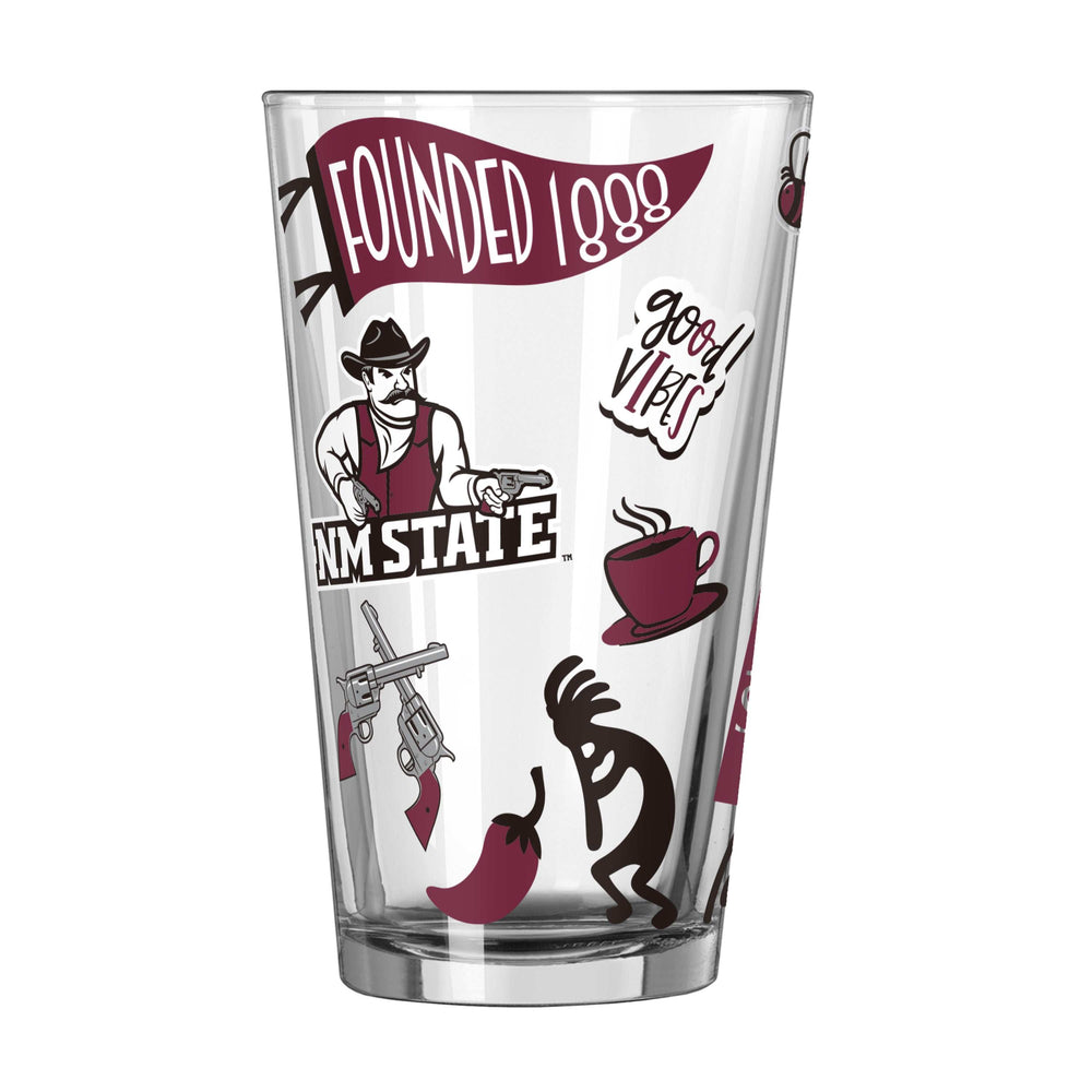 New Mexico State 16oz Native Pint Glass - Logo Brands - Flyclothing LLC