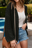 Openwork Open Front Dropped Shoulder Cardigan - Trendsi - Flyclothing LLC