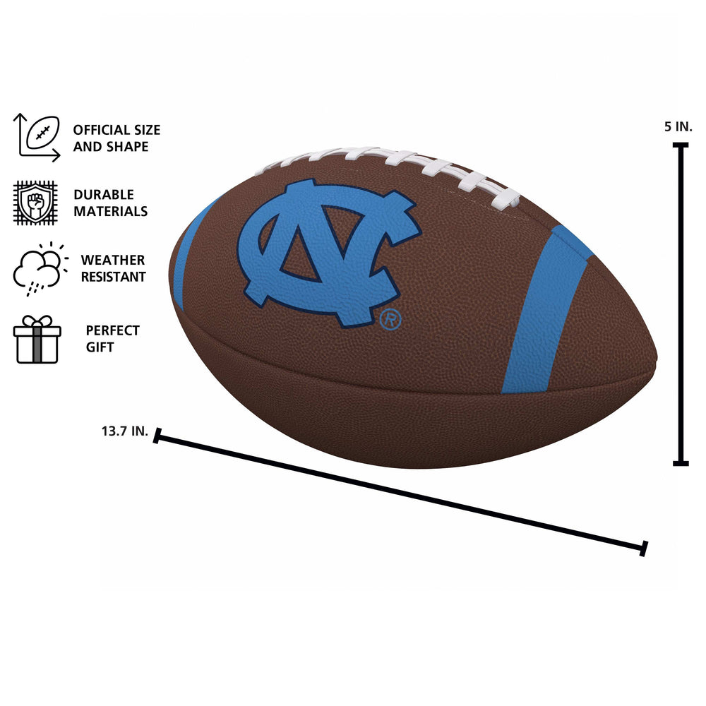 North Carolina Team Stripe Official-Size Composite Football - Logo Brands - Flyclothing LLC