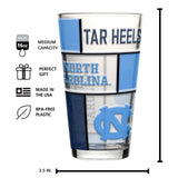 North Carolina 16oz Quilted Stained Pint Glass - Logo Brands - Flyclothing LLC