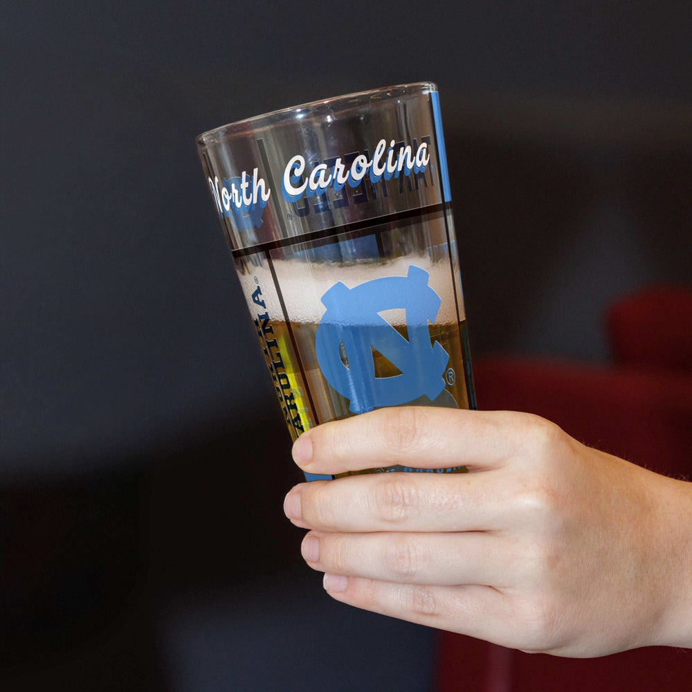 North Carolina 16oz Quilted Stained Pint Glass - Logo Brands - Flyclothing LLC