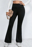 Slit High Waist Bootcut Pants - Trendsi - Flyclothing LLC