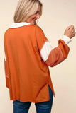 Haptics Color Block Exposed Seam Long Sleeve Top - Trendsi - Flyclothing LLC