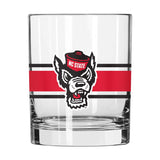 NC State 14oz Stripe Rocks Glass - Logo Brands - Flyclothing LLC