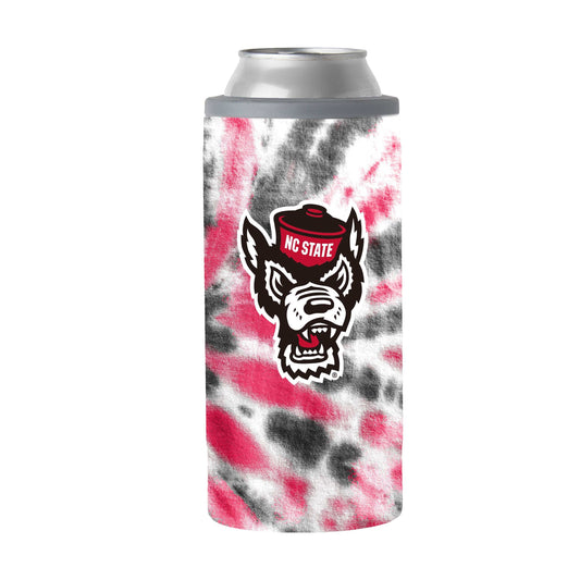 NC State 12oz Tie Dye Slim Can Coolie - Logo Brands - Flyclothing LLC