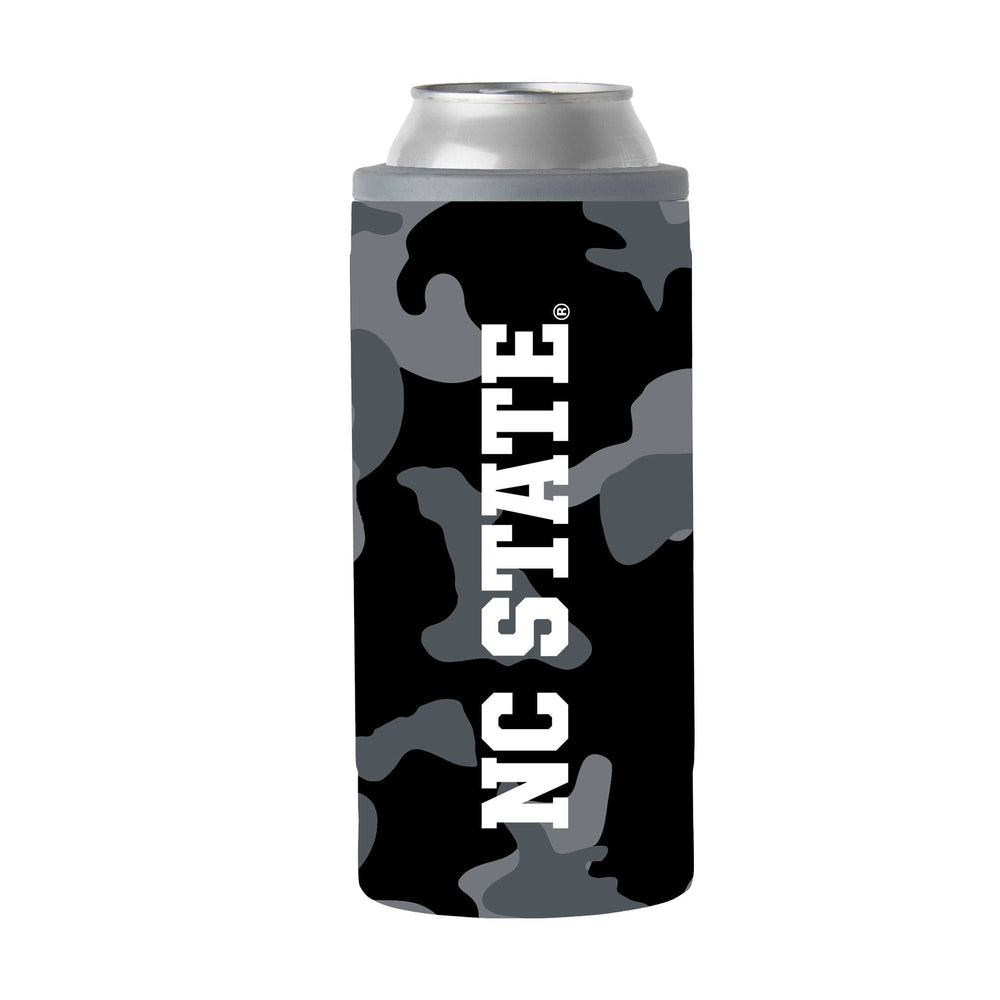 NC State Black Camo 12oz Slim Can Coolie - Logo Brands - Flyclothing LLC