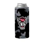 NC State Black Camo 12oz Slim Can Coolie - Logo Brands - Flyclothing LLC