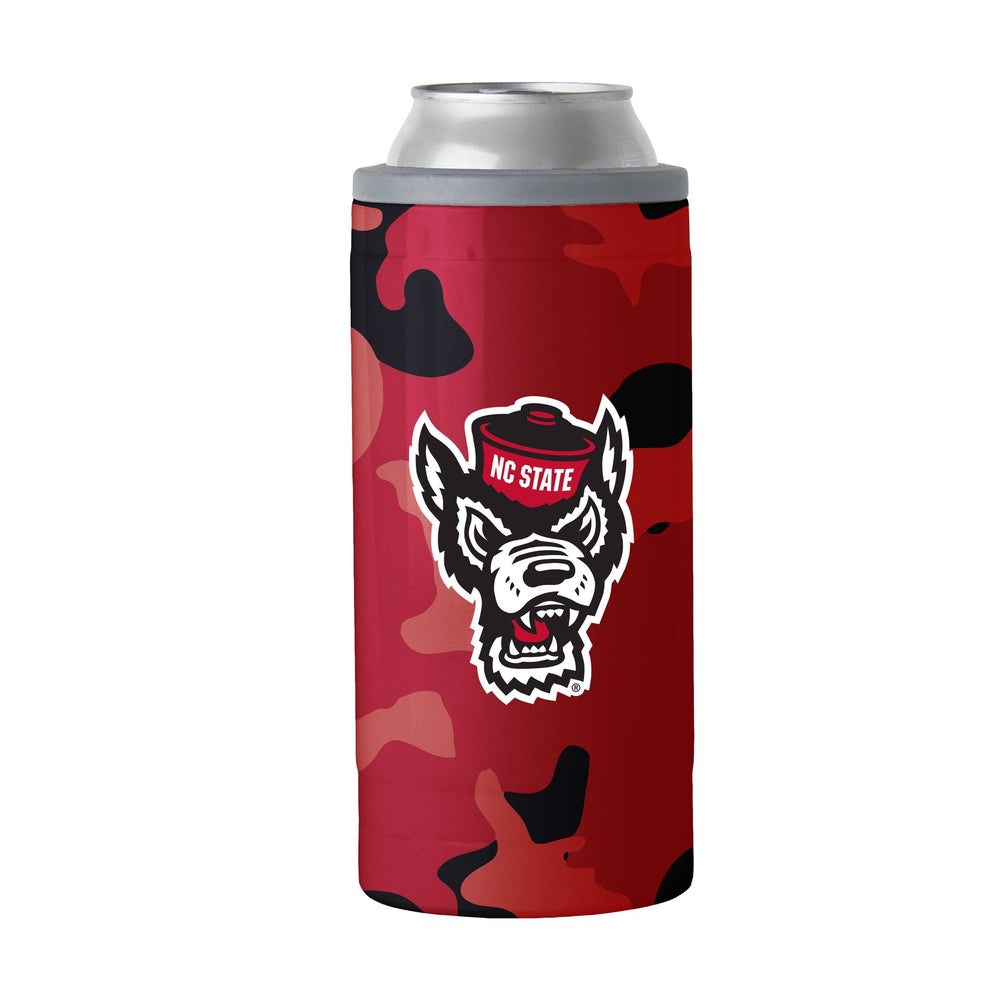 NC State Camo Swagger 12oz Slim Can Coolie - Logo Brands - Flyclothing LLC