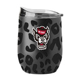 NC State Leopard 16oz Black Powdercoat Curved Beverage - Logo Brands - Flyclothing LLC