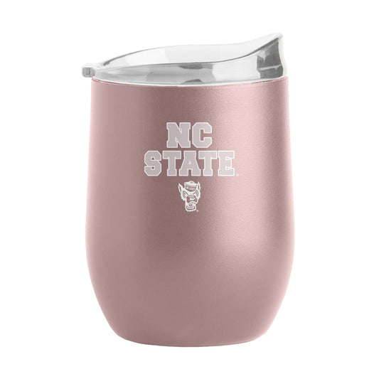 NC State 16oz Stencil Powder Coat Curved Beverage - Logo Brands - Flyclothing LLC