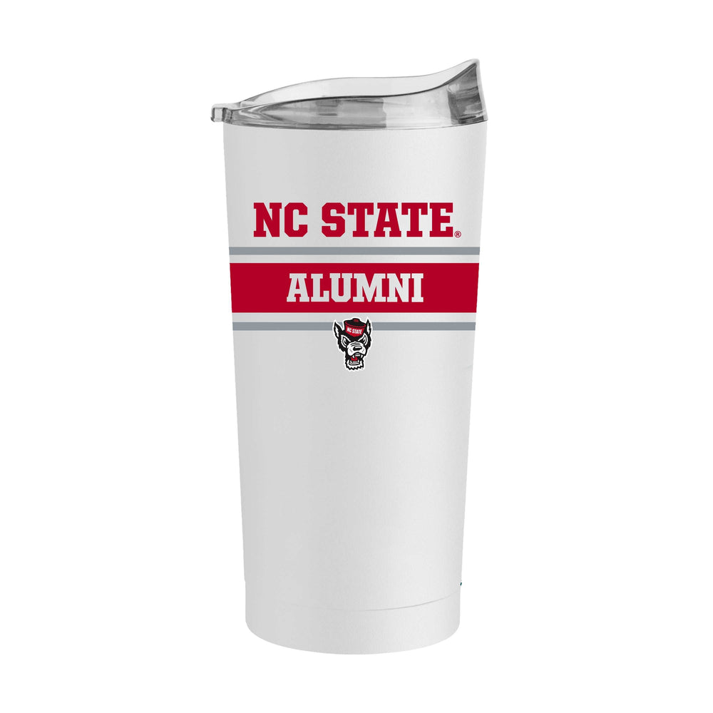 NC State Alumni White 20oz Powder Coat Tumbler - Logo Brands - Flyclothing LLC