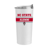 NC State Alumni White 20oz Powder Coat Tumbler - Logo Brands - Flyclothing LLC