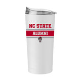 NC State Alumni White 20oz Powder Coat Tumbler - Logo Brands - Flyclothing LLC