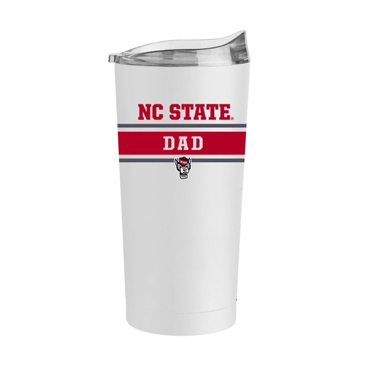 NC State Dad White 20oz Powder Coat Tumbler - Logo Brands - Flyclothing LLC