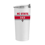 NC State Dad White 20oz Powder Coat Tumbler - Logo Brands - Flyclothing LLC