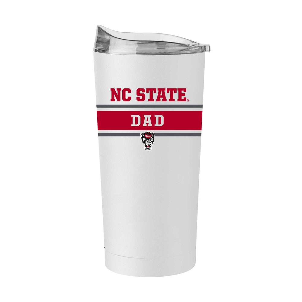 NC State Dad White 20oz Powder Coat Tumbler - Logo Brands - Flyclothing LLC