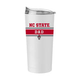 NC State Dad White 20oz Powder Coat Tumbler - Logo Brands - Flyclothing LLC