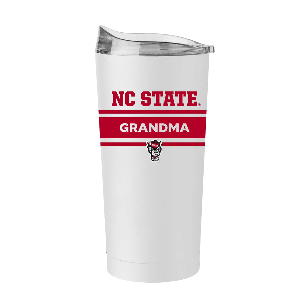 NC State Grandma White 20oz Powder Coat Tumbler - Logo Brands - Flyclothing LLC