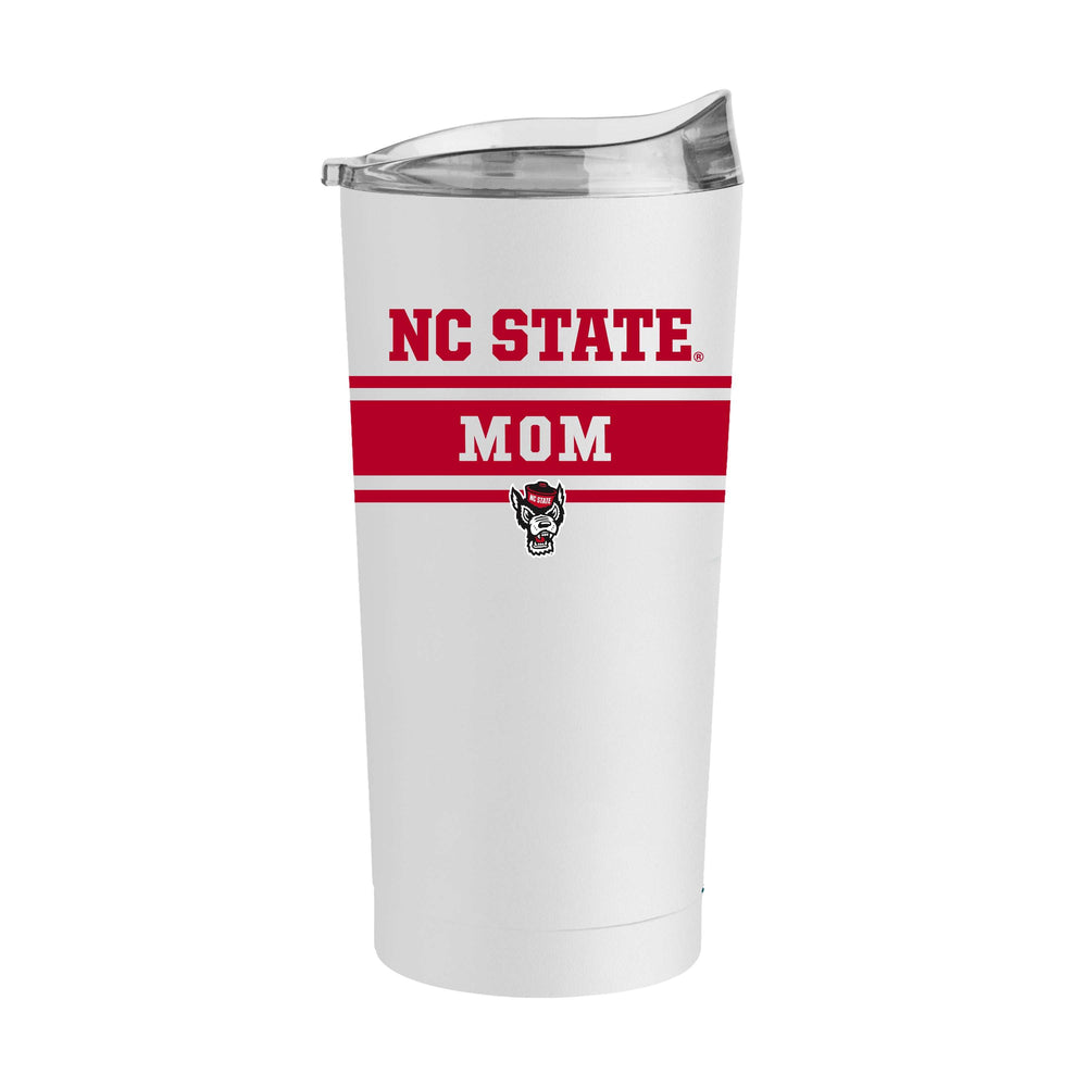 NC State Mom White 20oz Powder Coat Tumbler - Logo Brands - Flyclothing LLC