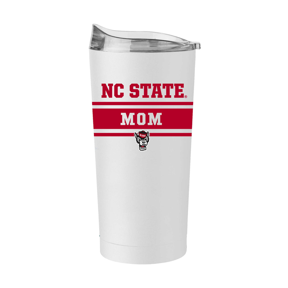 NC State Mom White 20oz Powder Coat Tumbler - Logo Brands - Flyclothing LLC
