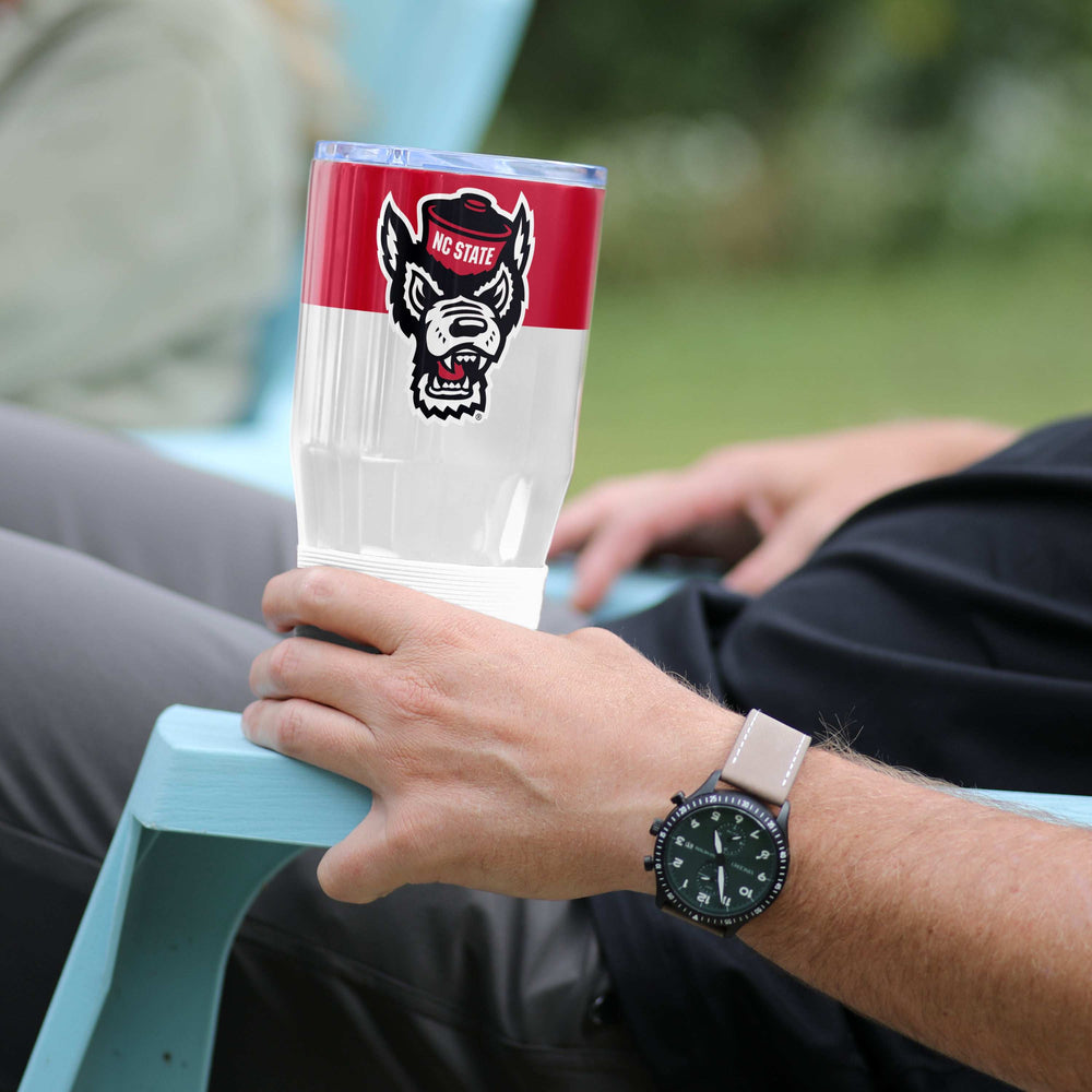 NC State 30oz Colorblock Stainless Steel Tumbler - Logo Brands - Flyclothing LLC
