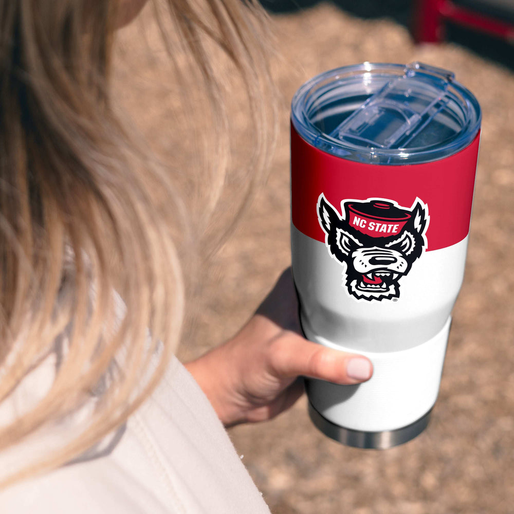 NC State 30oz Colorblock Stainless Steel Tumbler - Logo Brands - Flyclothing LLC