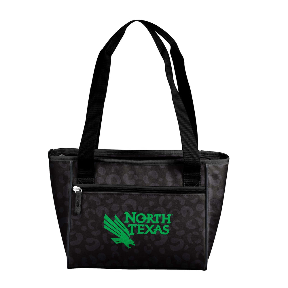 North Texas Leopard Print 16 Can Cooler Tote - Logo Brands - Flyclothing LLC