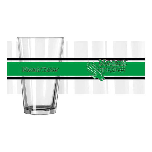 North Texas 16oz Stripe Pint Glass - Logo Brands - Flyclothing LLC