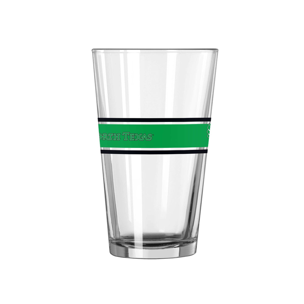 North Texas 16oz Stripe Pint Glass - Logo Brands - Flyclothing LLC