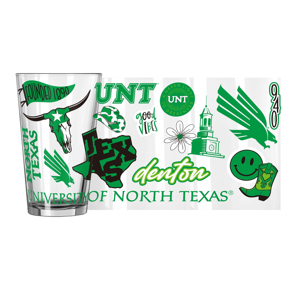 North Texas 16oz Native Pint Glass - Logo Brands - Flyclothing LLC