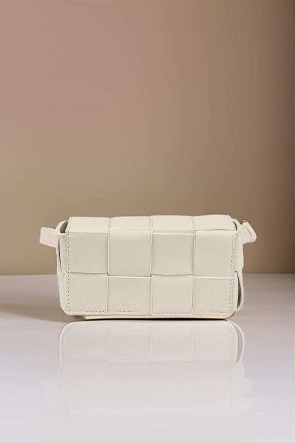 Zenana Vegan Leather Woven Crossbody Bag - Trendsi - Flyclothing LLC