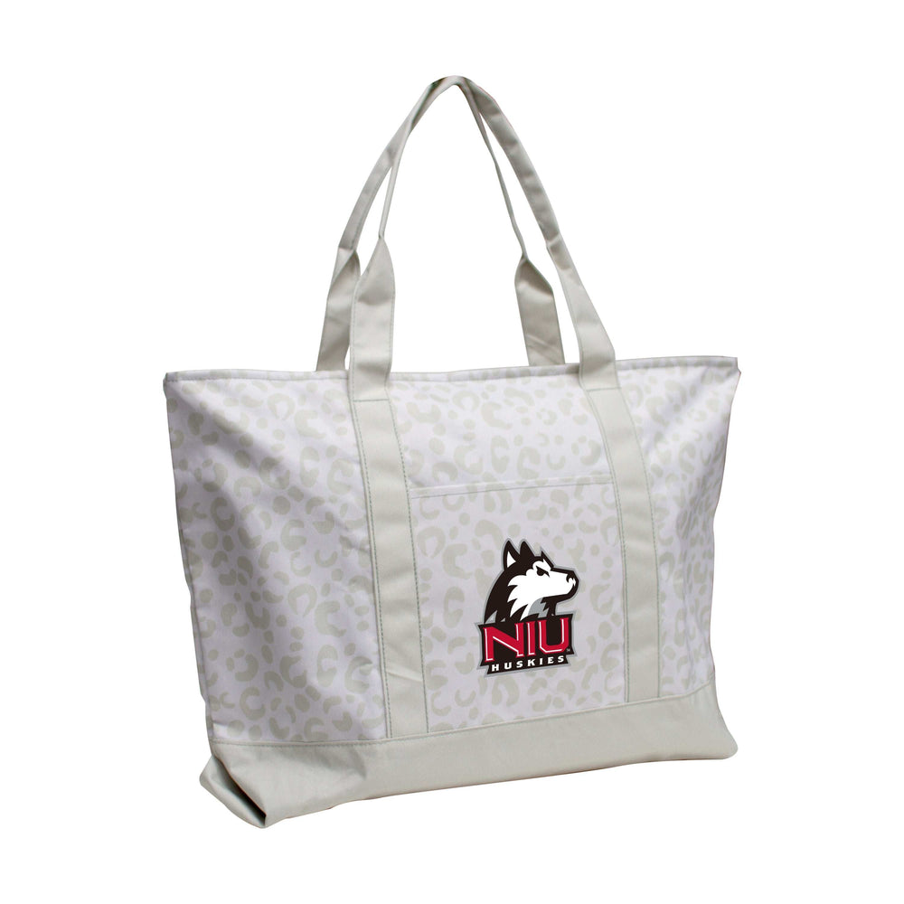 Northern Illinois Leopard Pattern Tote - Logo Brands - Flyclothing LLC