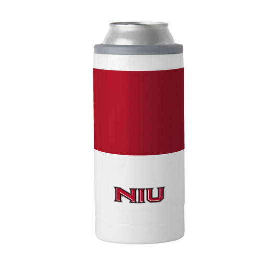 Northern Illinois 12oz Colorblock Slim Can Coolie - Logo Brands - Flyclothing LLC