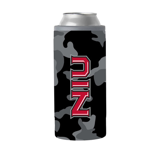 Northern Illinois Black Camo 12oz Slim Can Coolie - Logo Brands - Flyclothing LLC