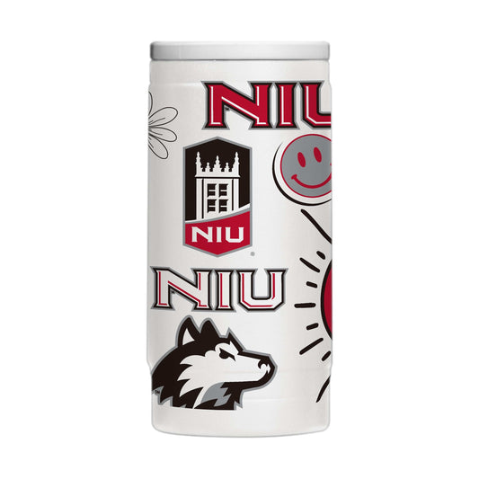 Northern Illinois 12oz Native Powdercoat SlimCan Coolie - Logo Brands - Flyclothing LLC