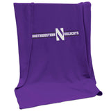 Northwestern Campus Colors Sweatshirt Blanket (Screened) - Logo Brands - Flyclothing LLC