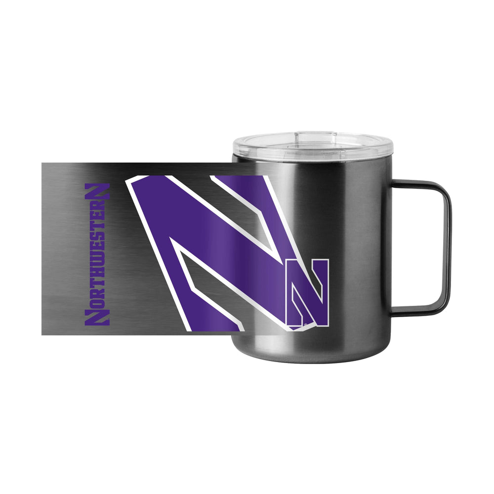 Northwestern 15oz Hype Black Stainless Steel Mug - Logo Brands - Flyclothing LLC