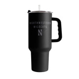 Northwestern 40oz Black Tonal Powder Coat Tumbler - Logo Brands - Flyclothing LLC