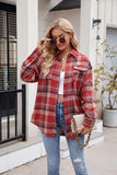Plaid Button Up Long Sleeve Shirt - Trendsi - Flyclothing LLC