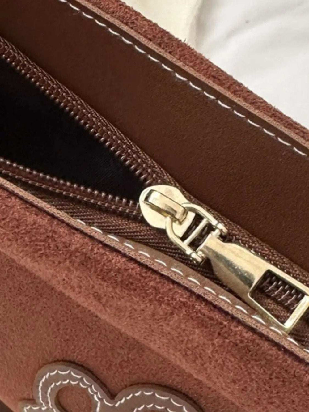 Suede Patch Adjustable Strap Tote Bag - Trendsi - Flyclothing LLC