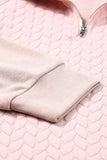 Textured Quarter Zip Long Sleeve Sweatshirt - Trendsi - Flyclothing LLC
