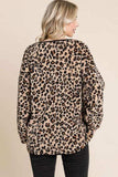Culture Code Leopard Faux Fur Round Neck Top - Trendsi - Flyclothing LLC